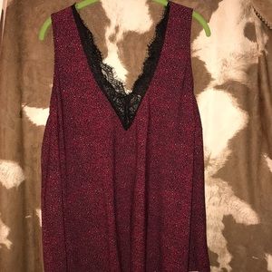 Leopard print and lace top